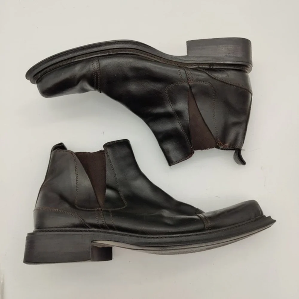 Bed Stu Mens Grunge Biker Western Rocker Chelsea Boots 46 US 13 Brown Leather